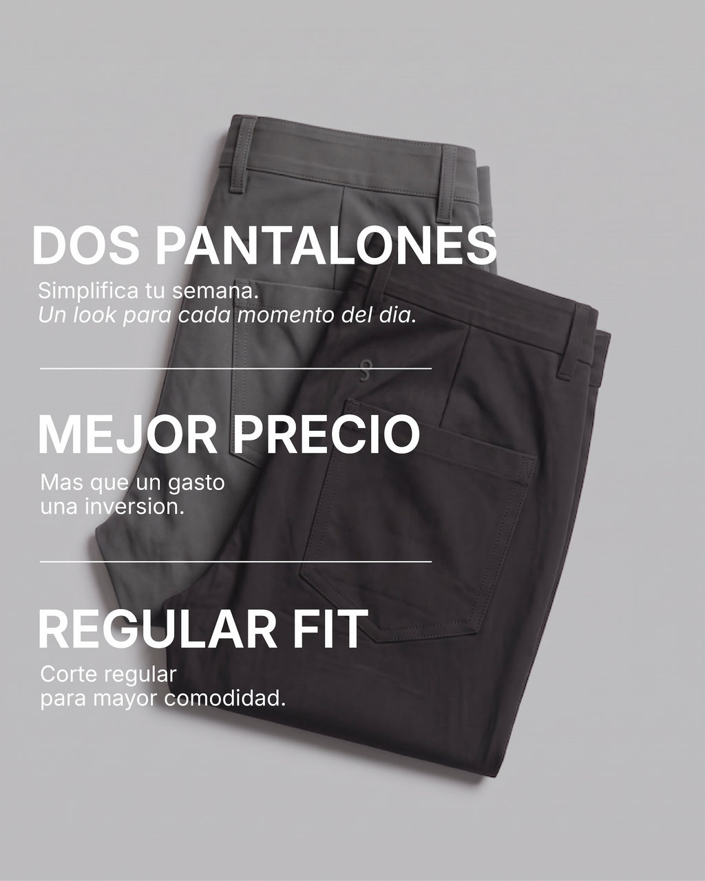 All-Day Pants 2-Pack *Negro + Gris Vapor