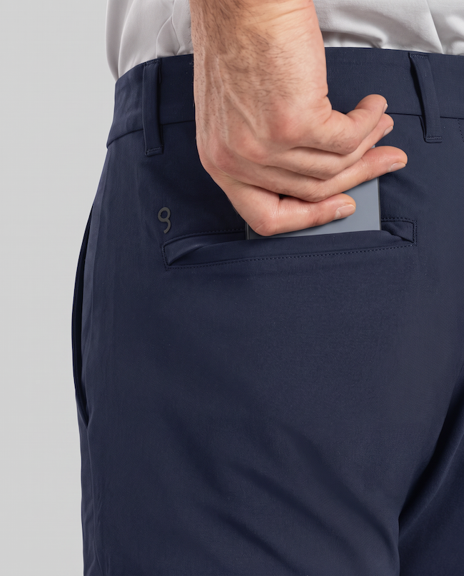 Work-Day Pants Azul Navy para hombre, tejido detalles