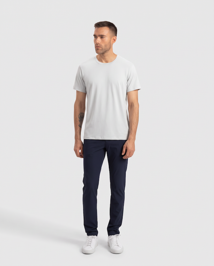 Work-Day Pants Azul Navy para hombre, full body slim fit
