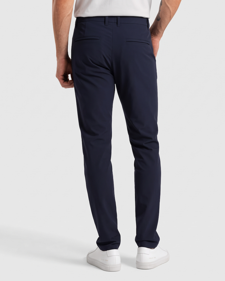 Work-Day Pants Azul Navy para hombre, vista trasera